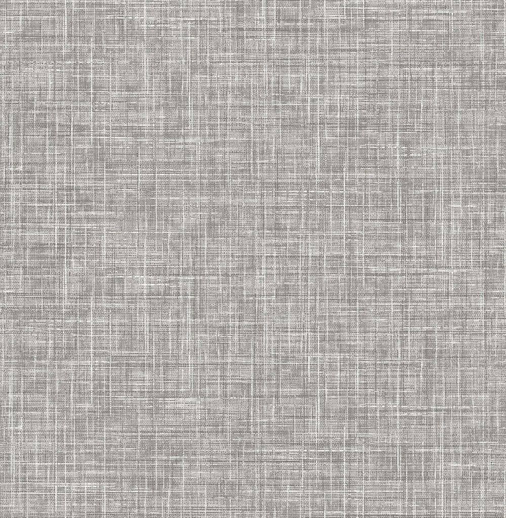 A-Street Prints Emerson Grey Faux Linen Wallpaper