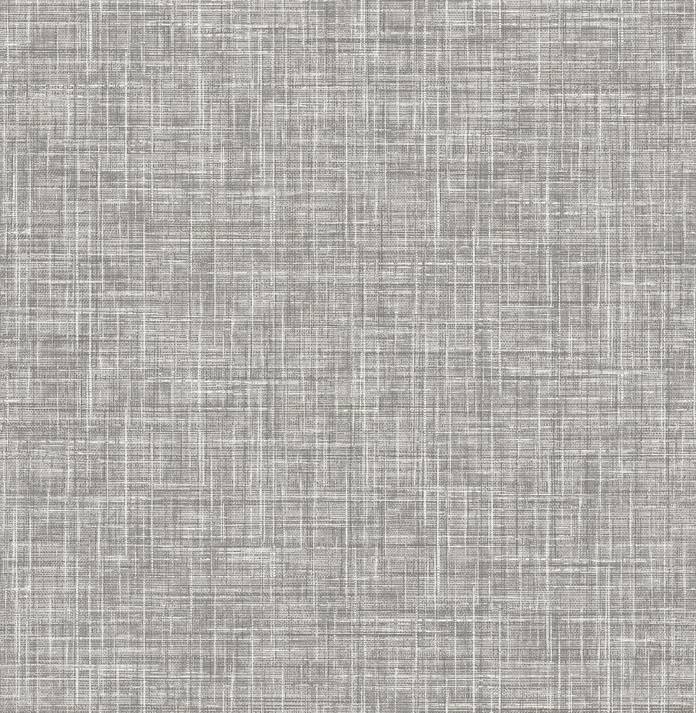 A-Street Prints Emerson Faux Linen Grey Wallpaper