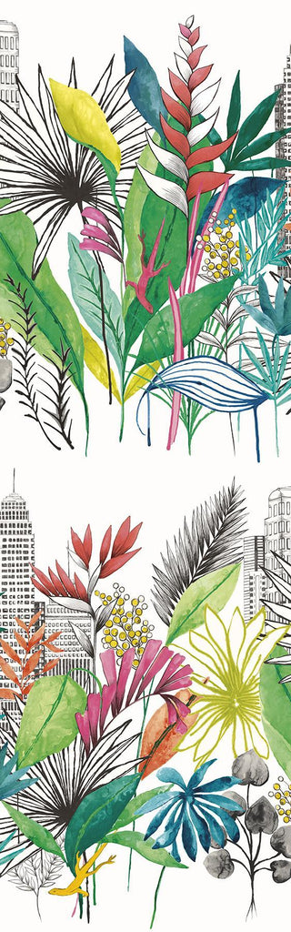 Brewster Home Fashions Sierra Multicolor Urban Tropic Wallpaper