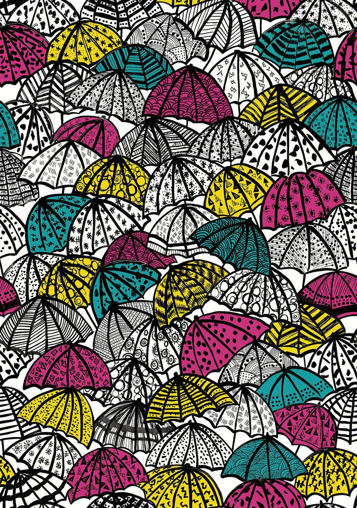 Brewster Home Fashions Dara Fuschia Jolly Brollies Wallpaper