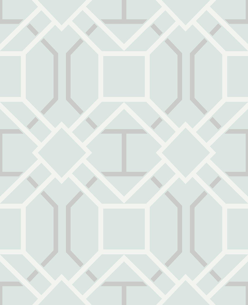 Brewster Home Fashions Dauphin Lattice Light Blue Wallpaper