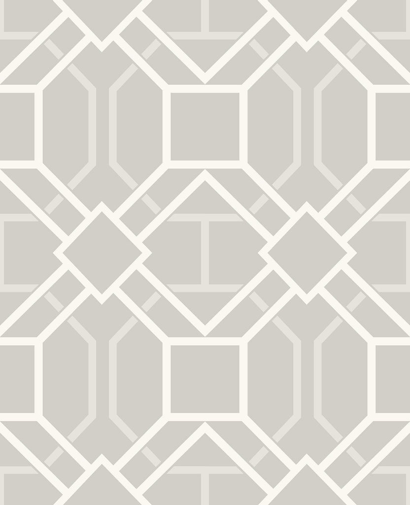 Brewster Home Fashions Dauphin Bone Lattice Wallpaper