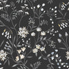 Roommates Meadow Mix Peel And Stick Black Wallpaper