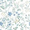 Roommates Meadow Mix Peel And Stick Blue Wallpaper