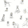 York Dog'S Life Peel And Stick Silver/Gold Wallpaper