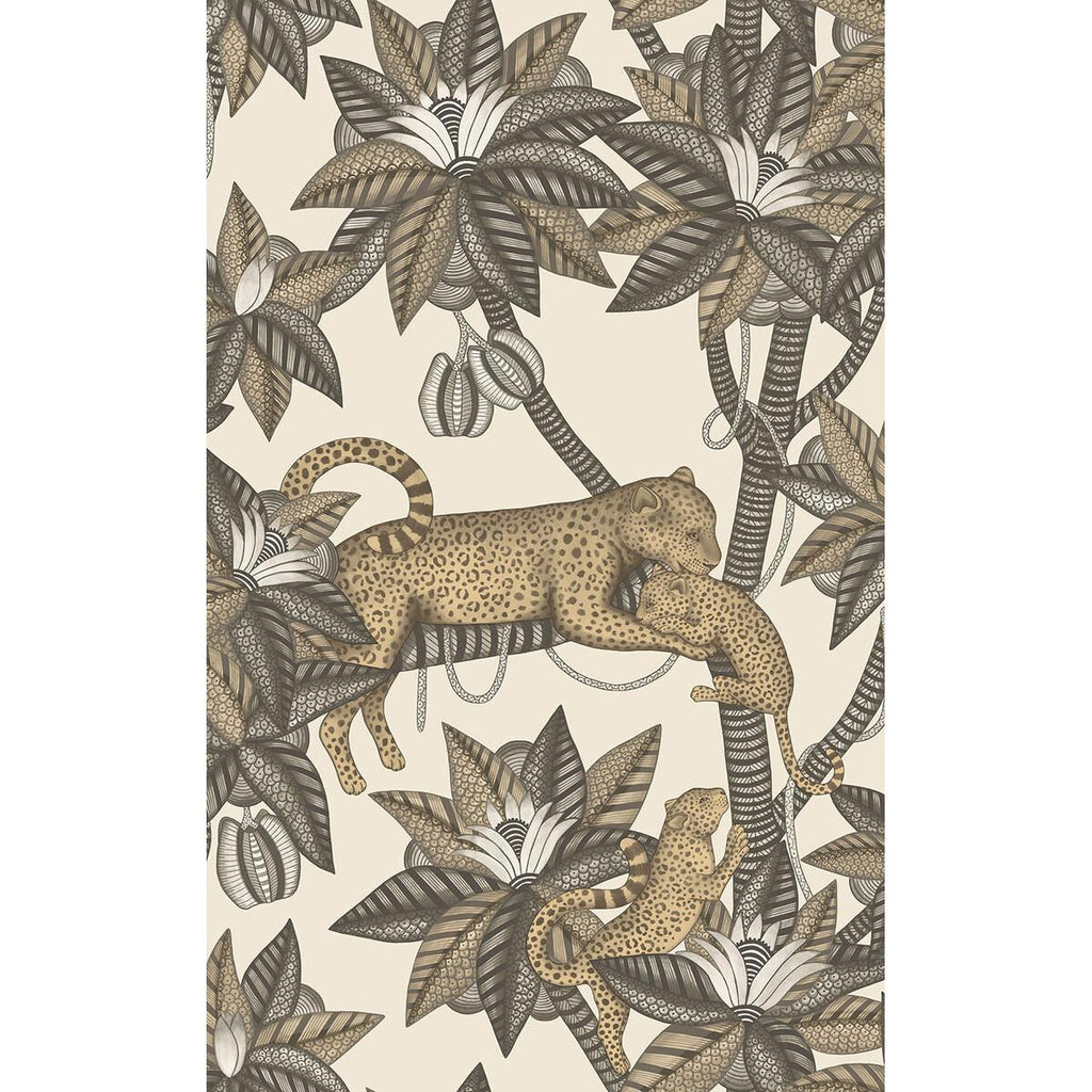 Cole & Son Satara Soot&Metgld/Linen Wallpaper