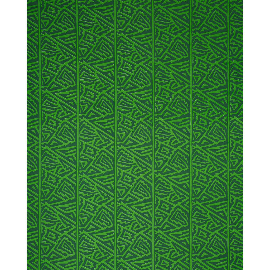 Schumacher Jagged Maze Green Fabric