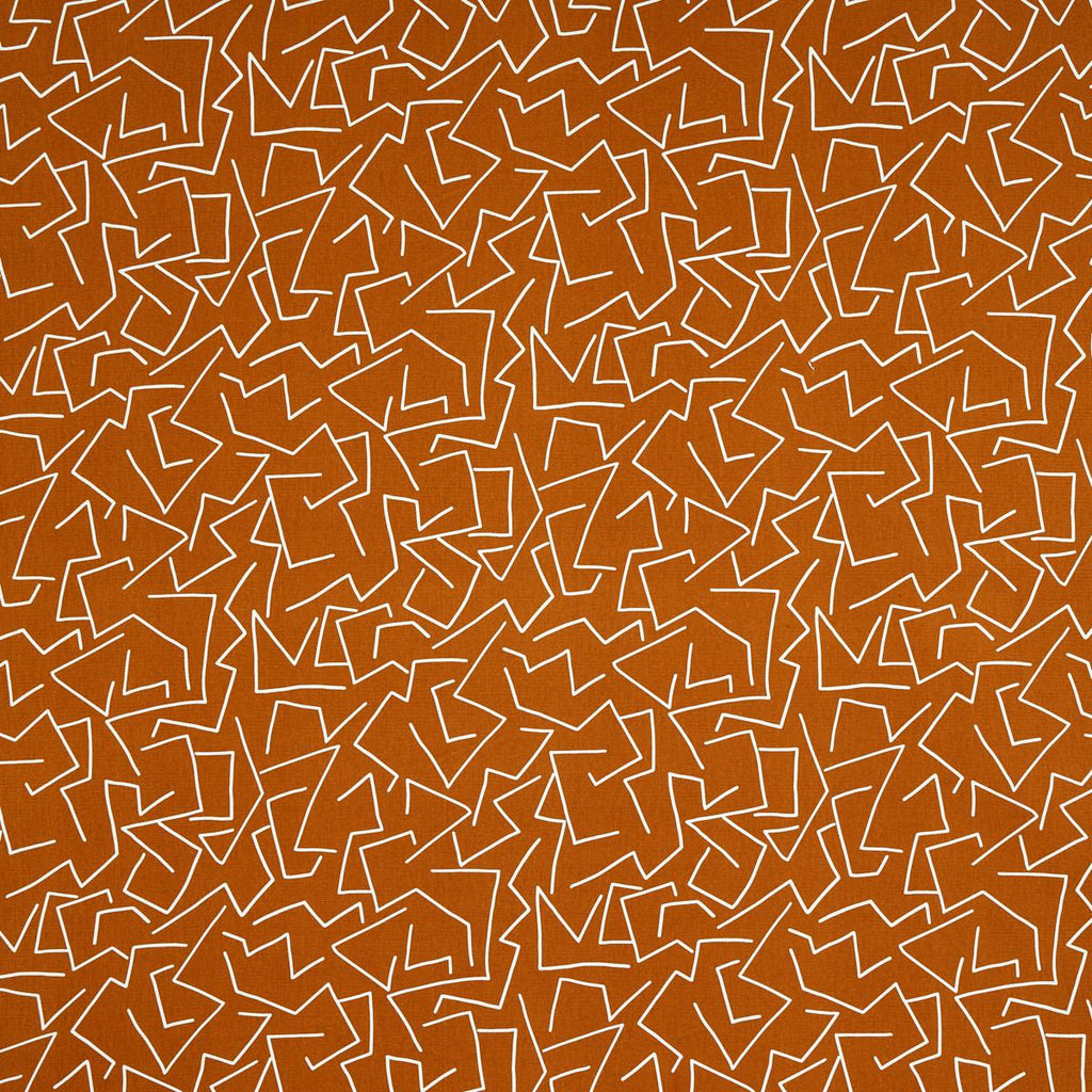 Schumacher Tangent Print Saffron Fabric