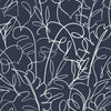 Roommates Tamara Day Tropical Signature Peel & Stick By Roommates Dk Blue/White Wallpaper