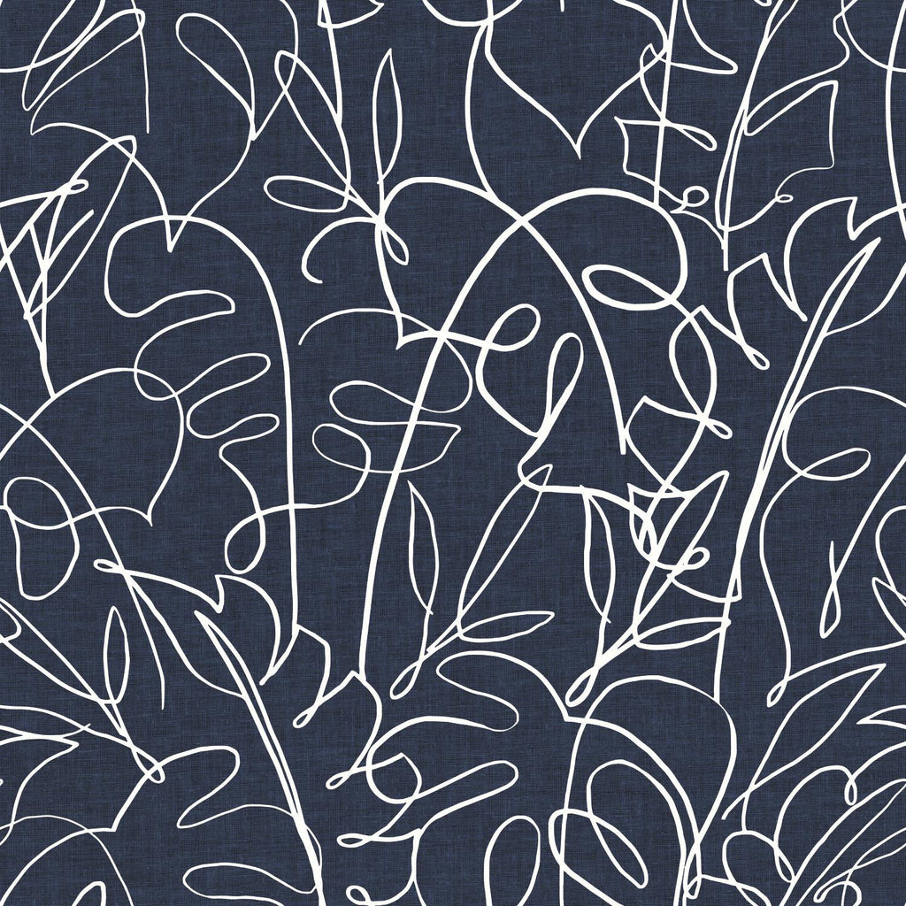 RoomMates Tamara Day Tropical Signature Peel & StickBy Roommates dk blue/white Wallpaper