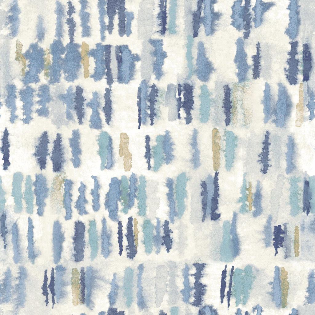 RoomMates Tamara Day Watercolor Fountain Peel & Stick By Roommates blue Wallpaper