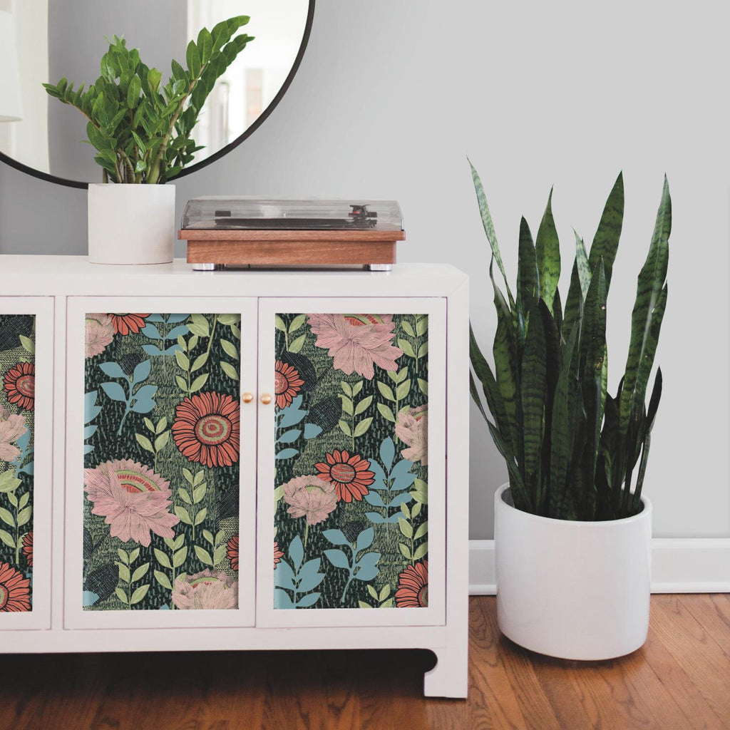 RoomMates Tamara Day Botanical Garden Peel & StickBy Roommates green Wallpaper