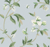 York Springtime Blue Wallpaper