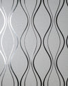 Brewster Home Fashions Fine Decor Medley Odie Silver Wallpaper