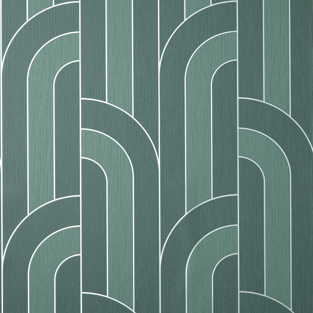 Brewster Home Fashions Ezra Arch Teal Wallpaper