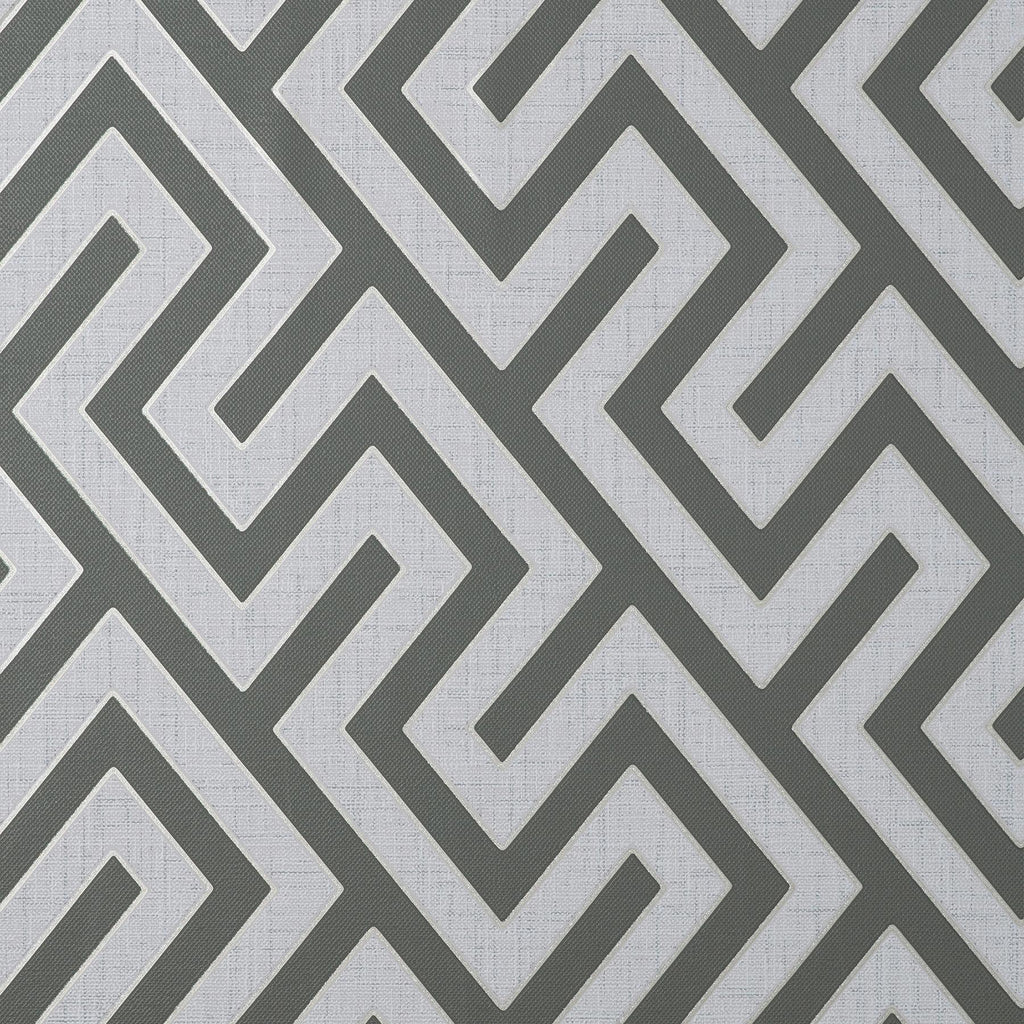 Brewster Home Fashions Meander Geo Charcoal Wallpaper