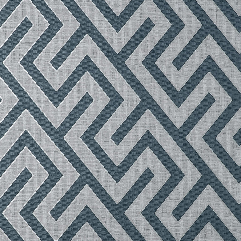 Brewster Home Fashions Meander Geo Blue Wallpaper