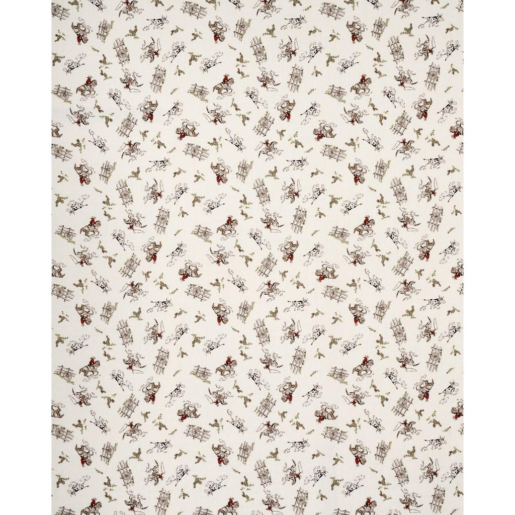 Schumacher Wild West Performance Linen Cream Fabric