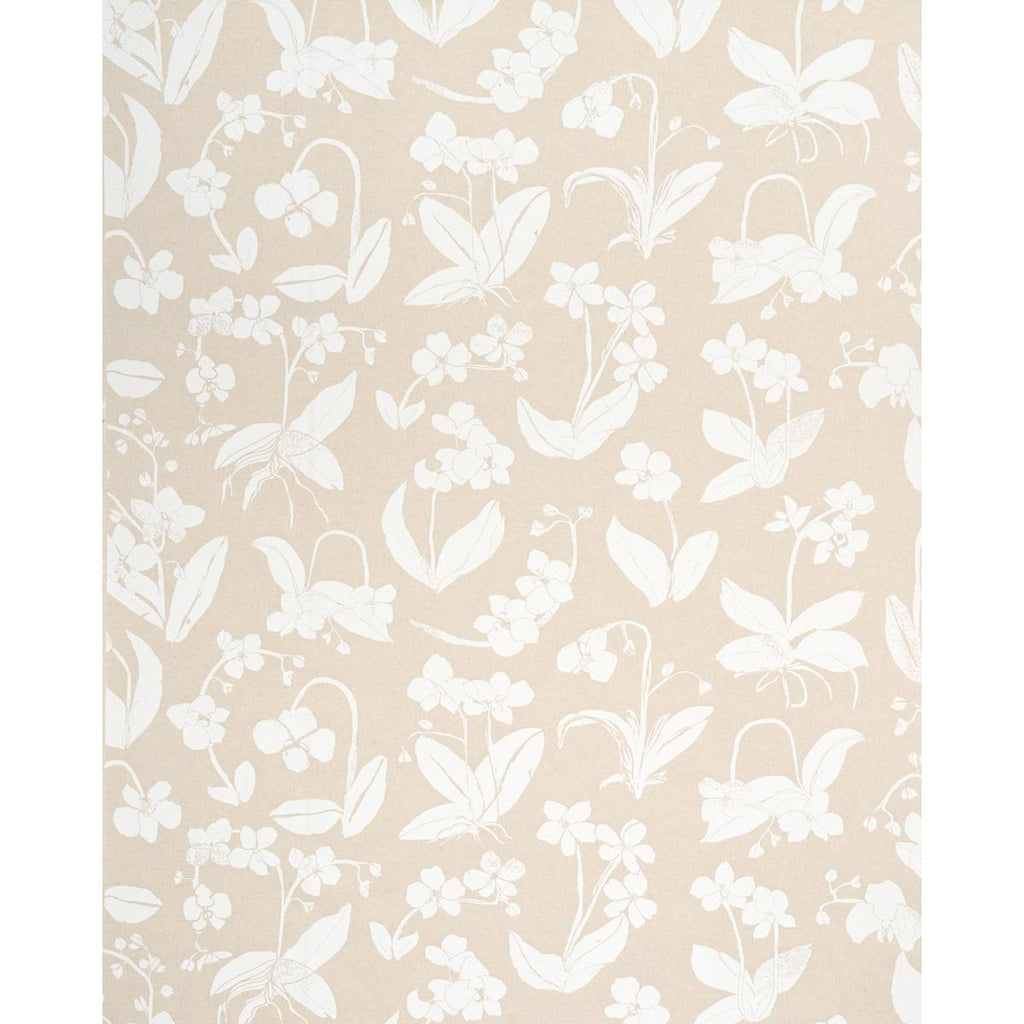 Schumacher Orchids Have Dreams Light Neutral Fabric