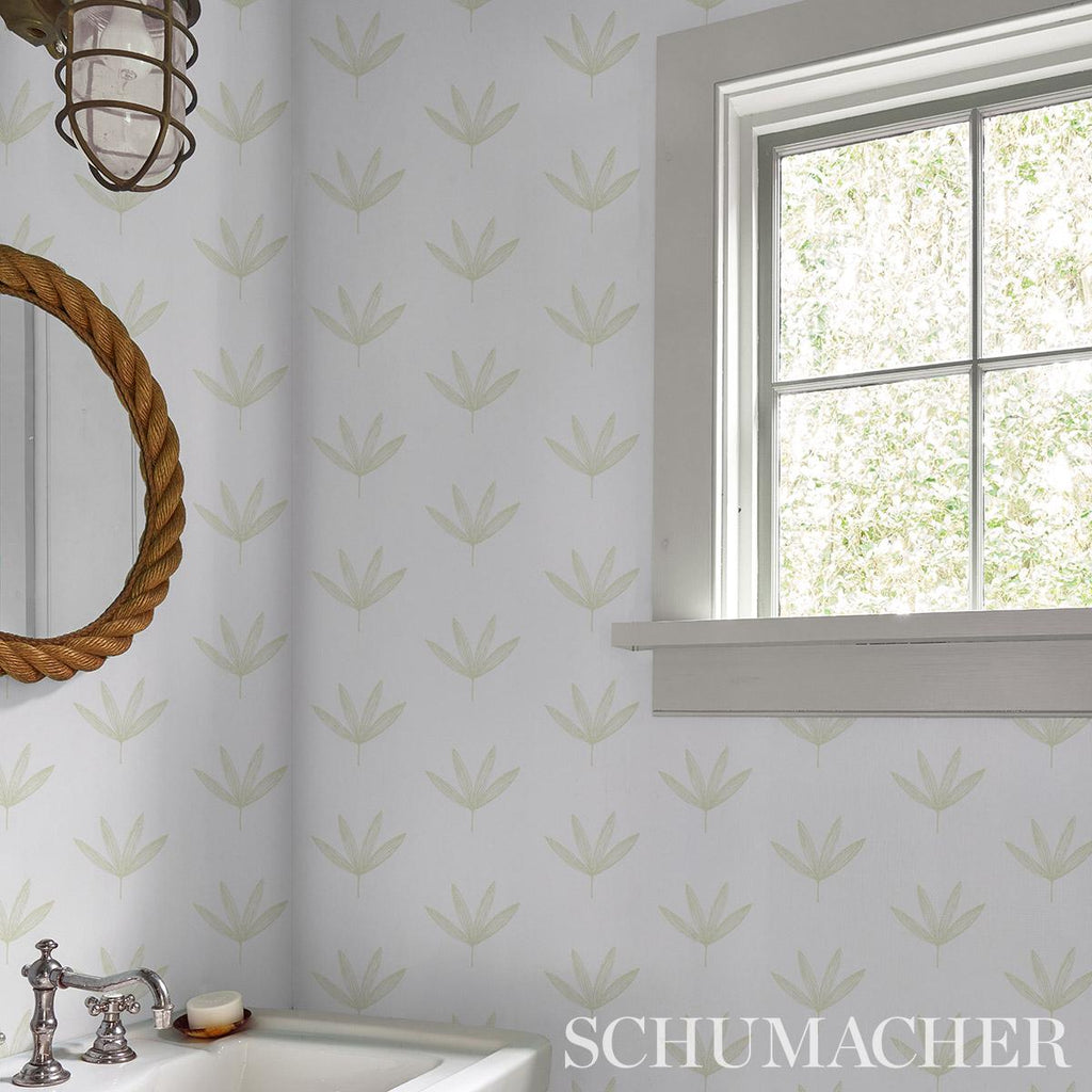 Schumacher Rue Green Wallpaper