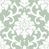 Roommates Damask Peel And Stick Green Wallpaper