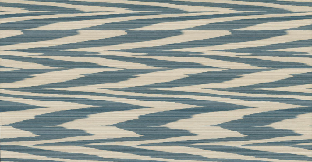 Missoni Flamed Zig Zag Blue/Cream Wallpaper