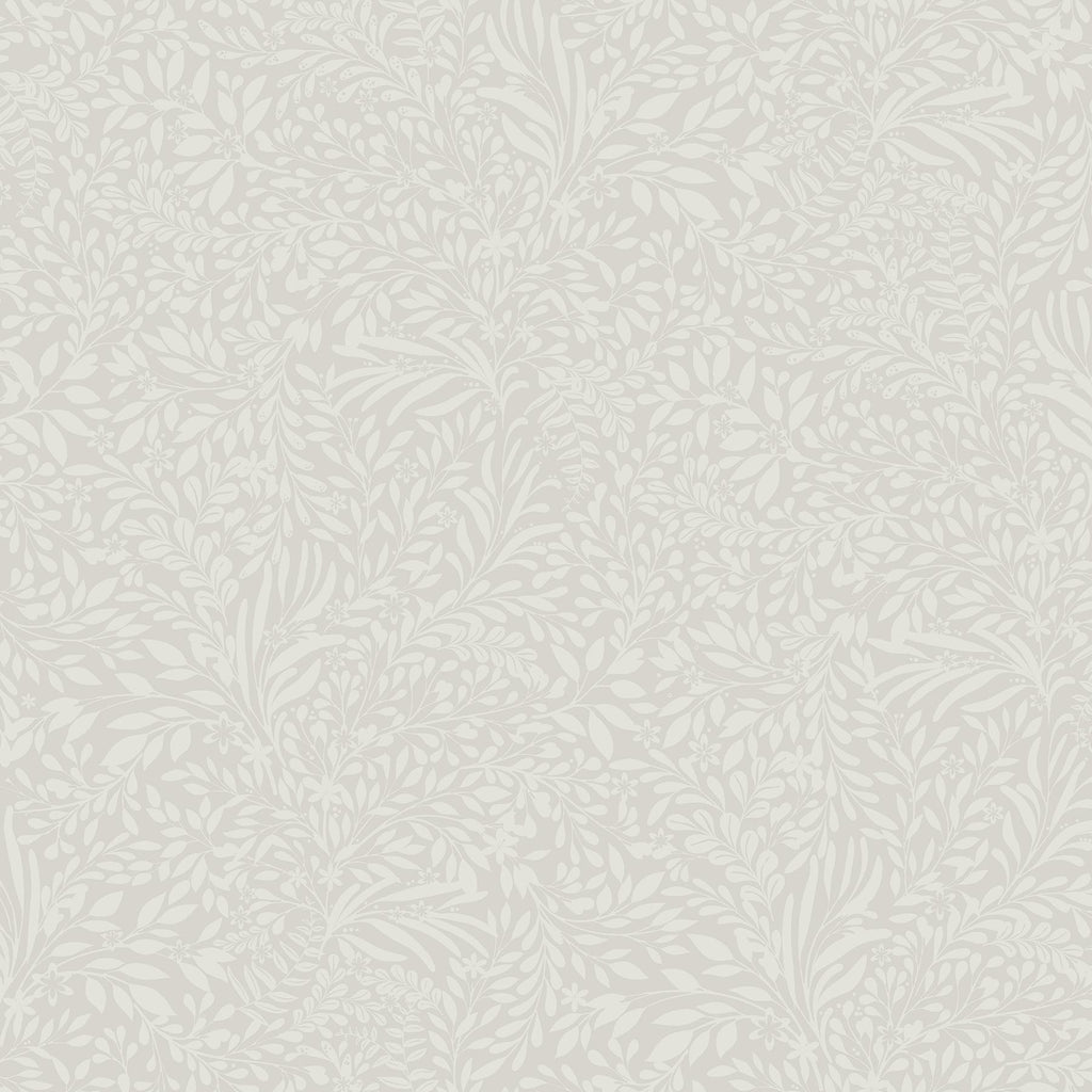 A-Street Prints Kristina Light Grey Botanical Wallpaper