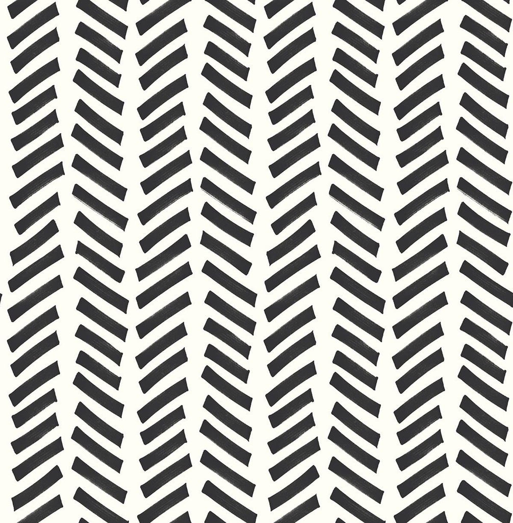 Seabrook Mod Chevron Black Wallpaper