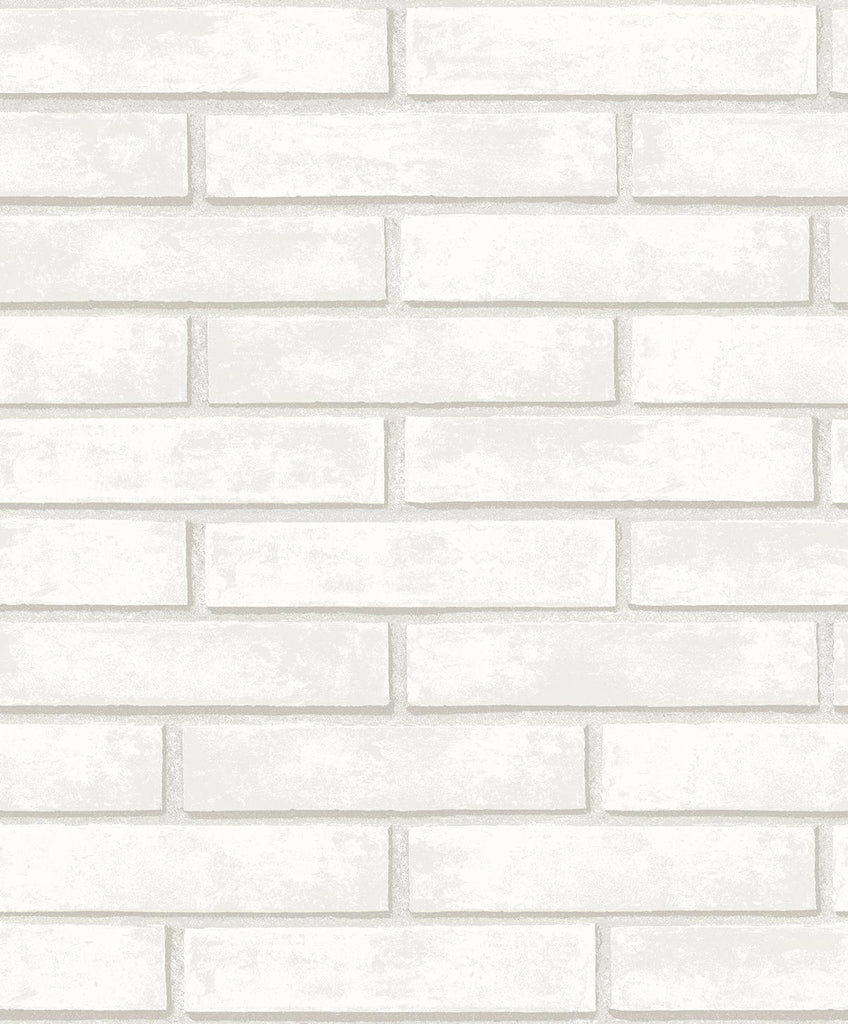 Seabrook Monarch Brick Gray Wallpaper