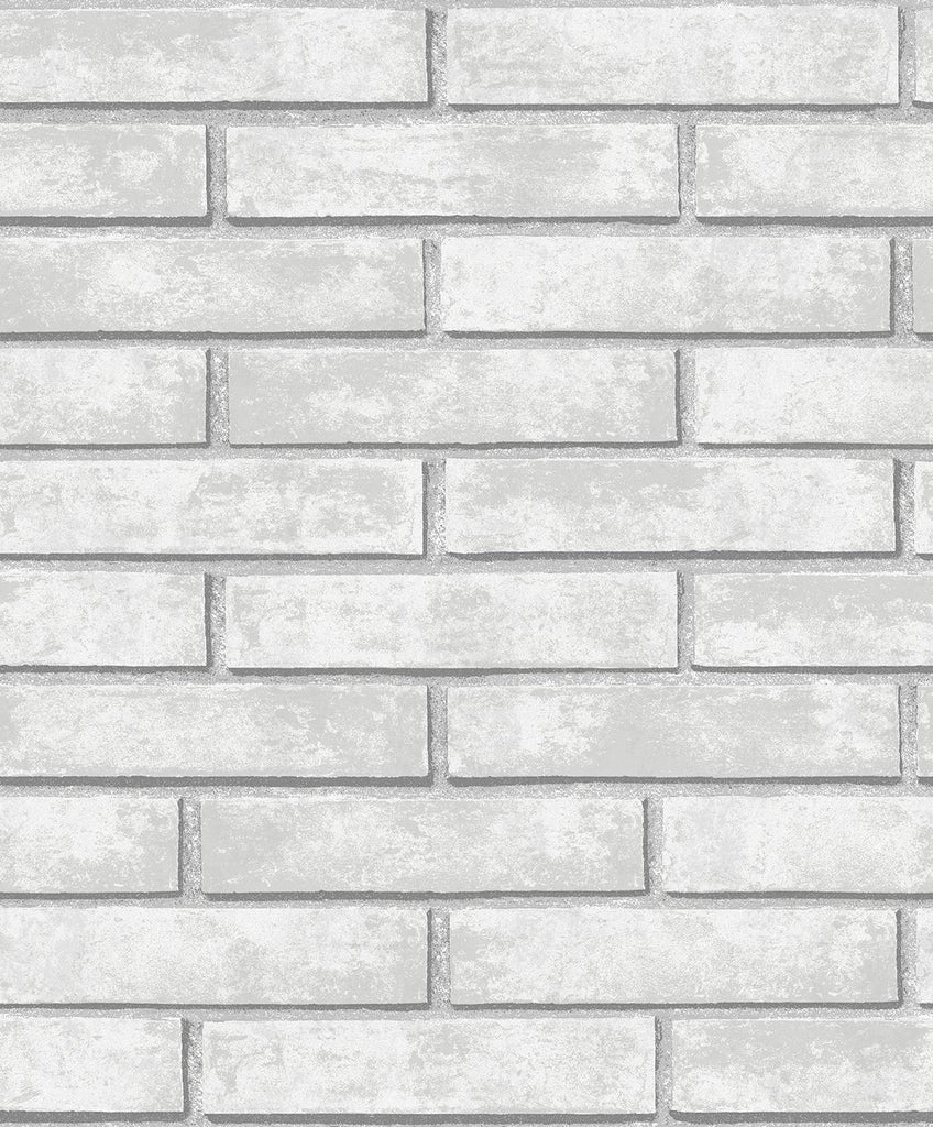 Seabrook Monarch Brick Gray Wallpaper