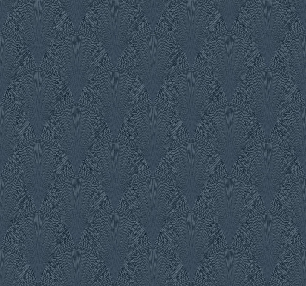 Seabrook Arches Denim Blue Wallpaper