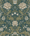 Seabrook Honeysuckle Trail Teal & Moss Green Wallpaper