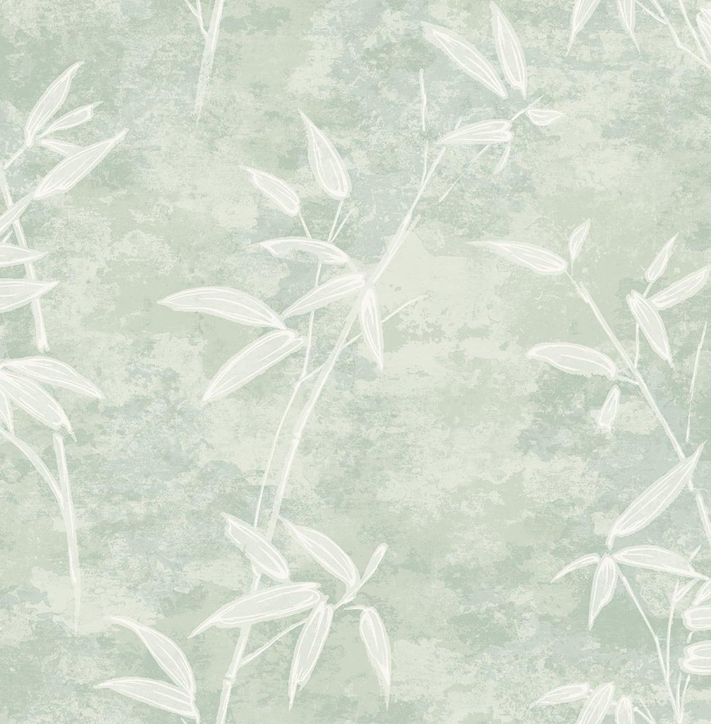 Seabrook Honshu Bamboo Seafoam Wallpaper