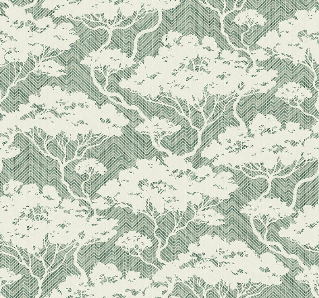 Seabrook Nara Stringcloth Sage Wallpaper