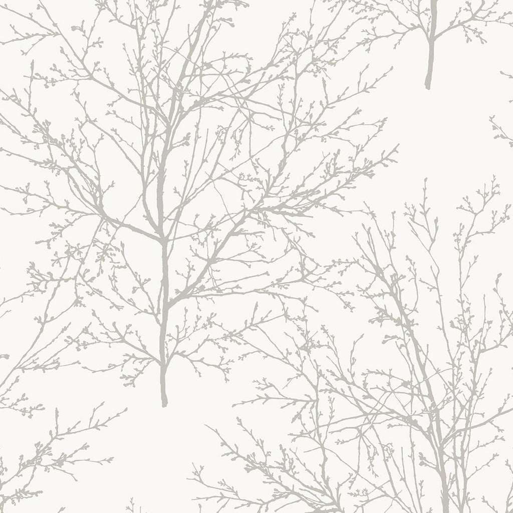 Seabrook Winter Branches Pearl Grey Wallpaper