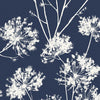 Seabrook Dandelion Fields Navy Blue Wallpaper