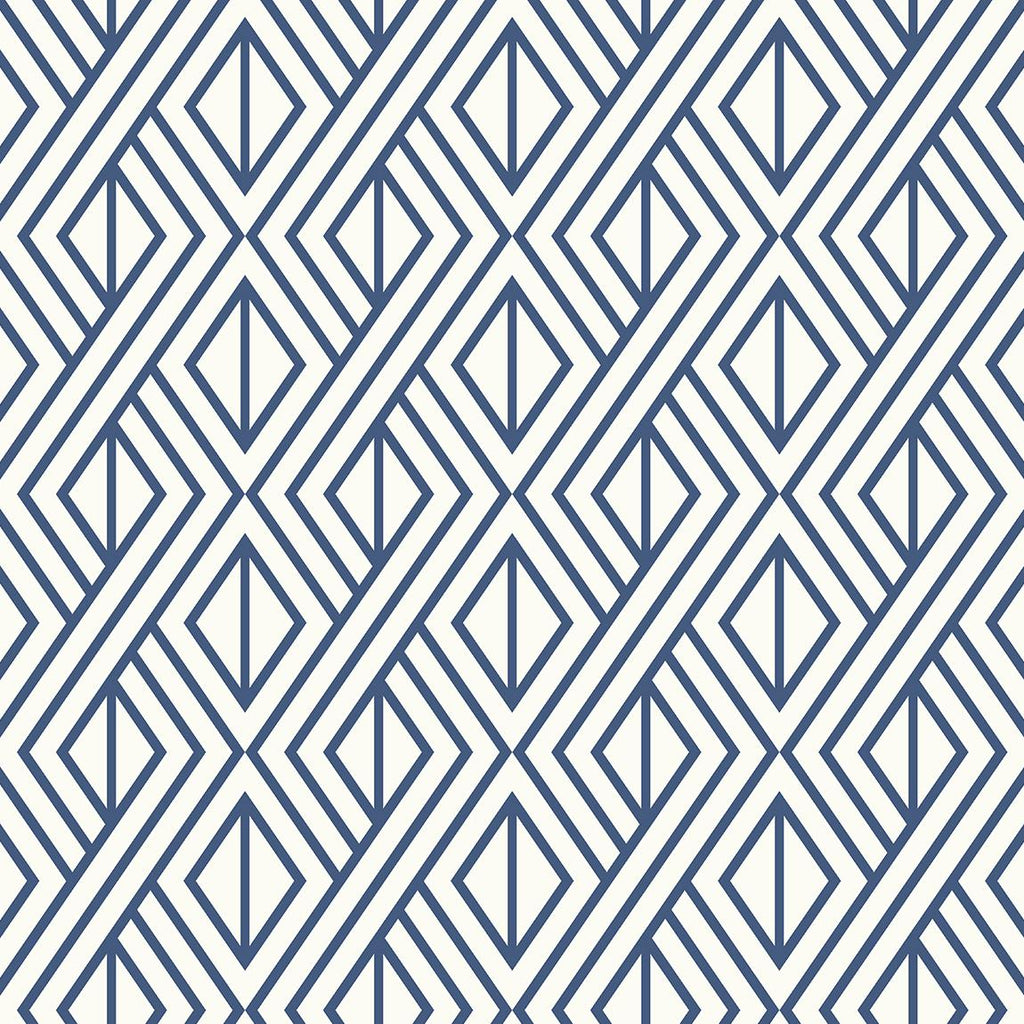 Seabrook Diamond Weave Navy Blue Wallpaper