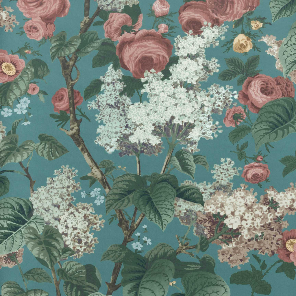 Maxwell FLORIBUNDA (WP) #03 TEAL Wallpaper