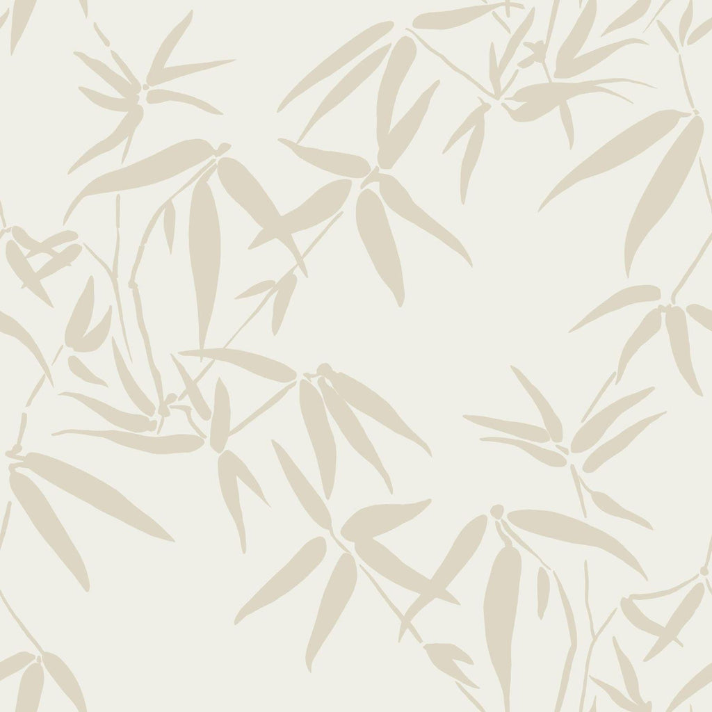 Brewster Home Fashions Guadua Bamboo Leaves Beige Wallpaper