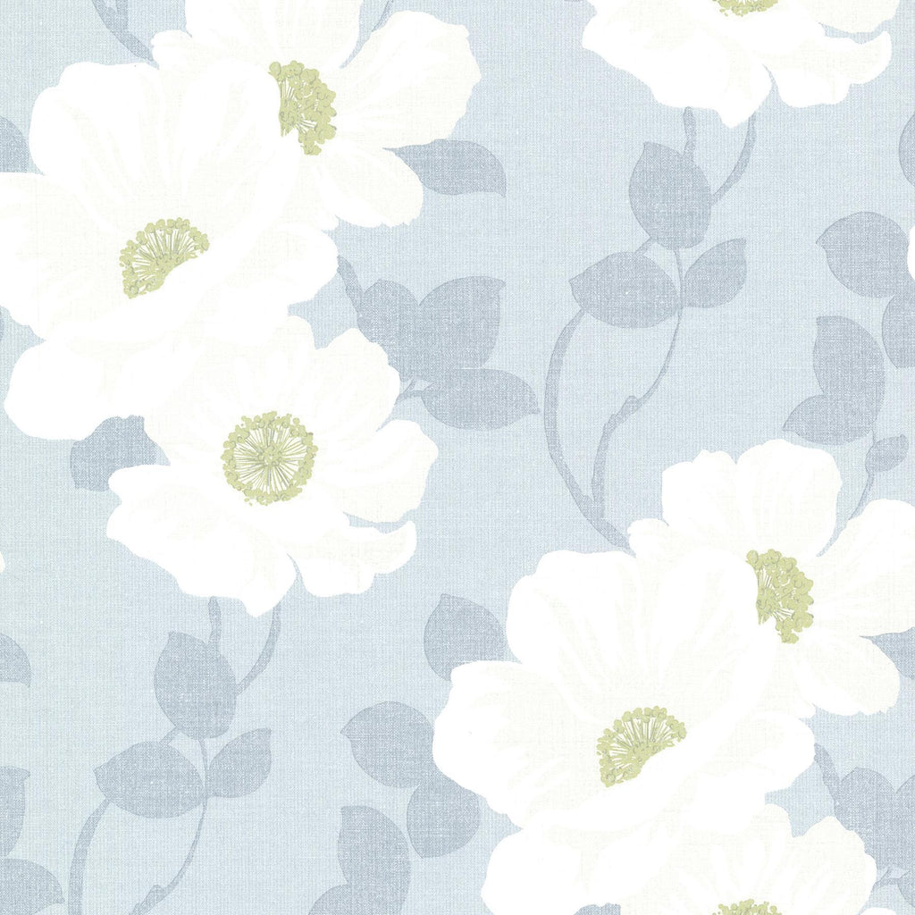 Brewster Home Fashions Leala Light Blue Modern Floral Wallpaper