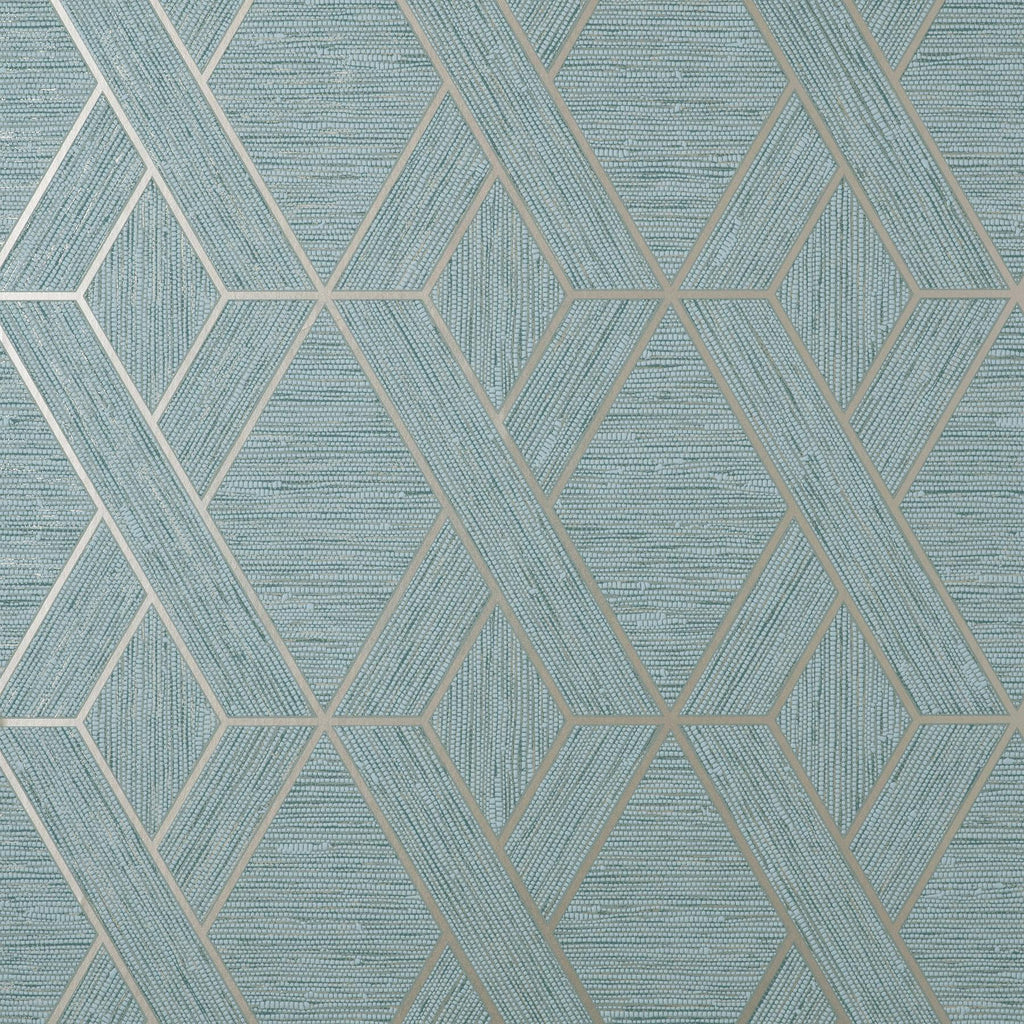 Brewster Home Fashions Malcolm Geo Teal Wallpaper