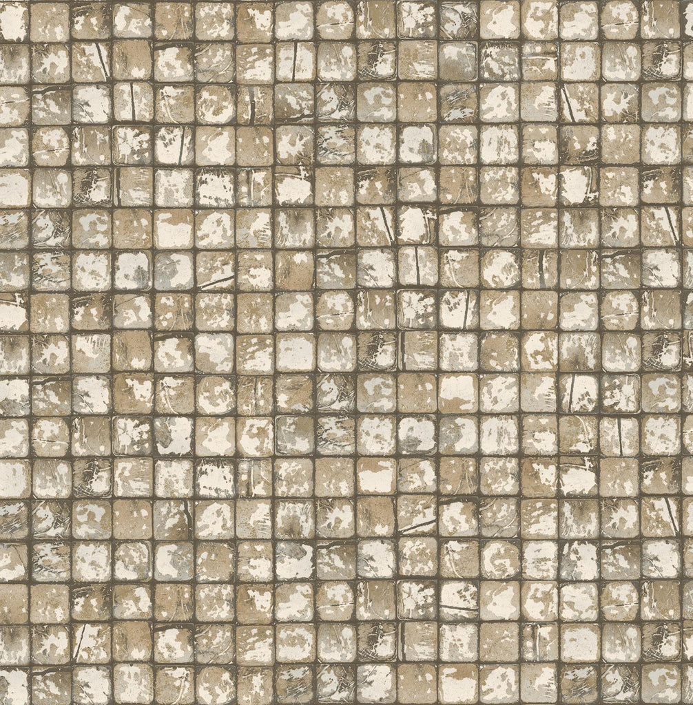 Brewster Home Fashions Kingsley Tiled Neutral Wallpaper