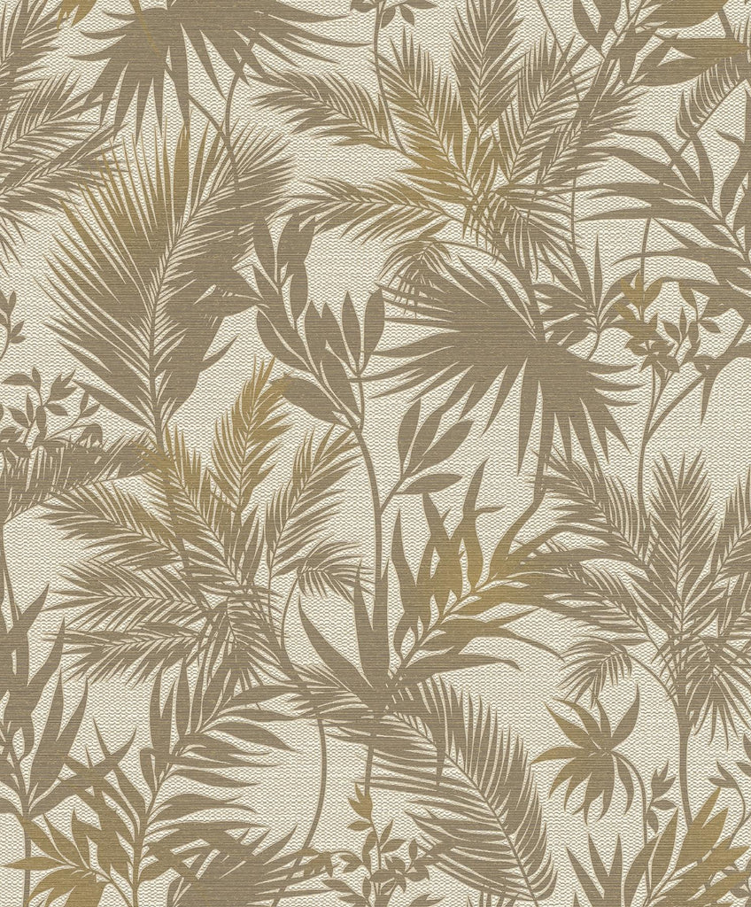 Brewster Home Fashions Saura Frond Brown Wallpaper