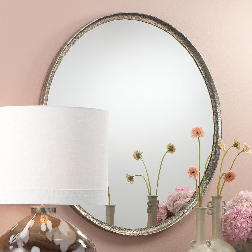 Jamie Young Refined Round Silver Mirrors