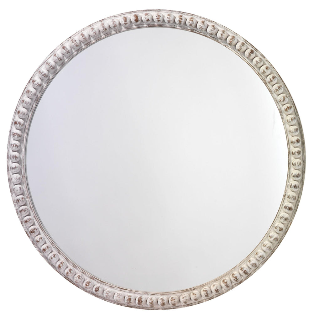 Jamie Young Audrey Beaded White Washed Mirrors