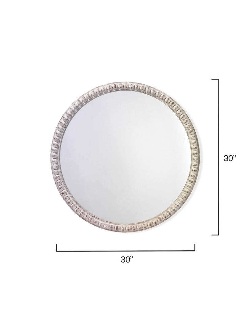 Jamie Young Audrey Beaded White Washed Mirrors