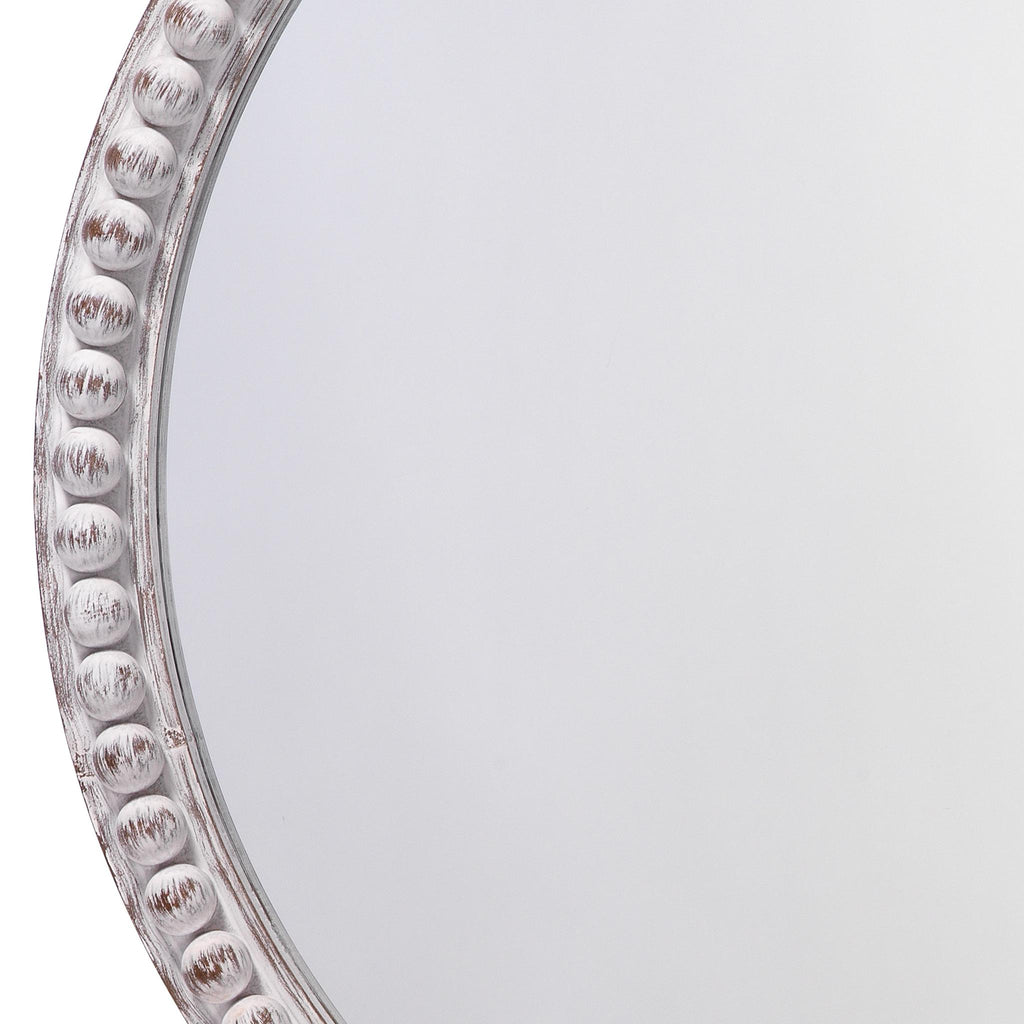 Jamie Young Audrey Beaded White Washed Mirrors