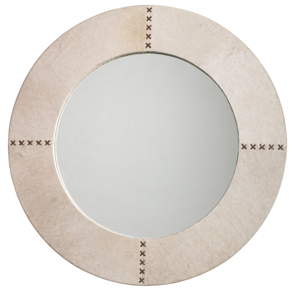 Jamie Young Round Cross Stitch White Mirrors