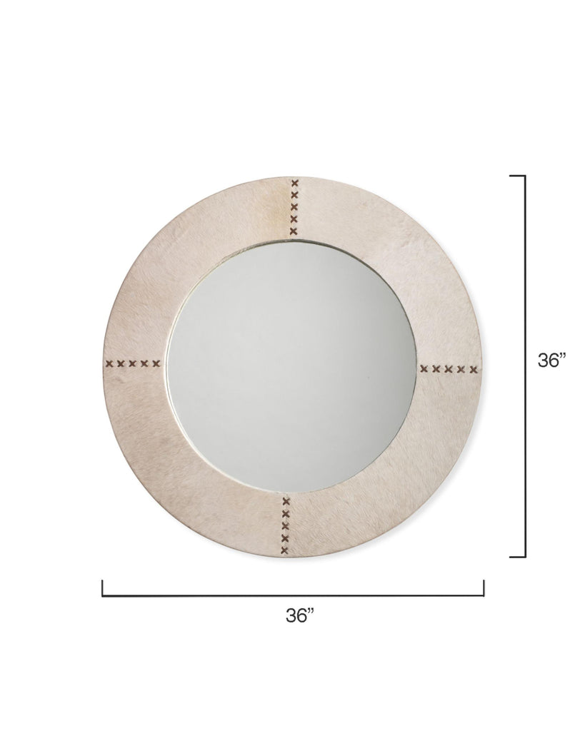 Jamie Young Round Cross Stitch White Mirrors