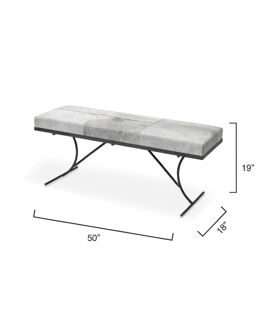 Jamie Young Kai Bench Grey Furniture